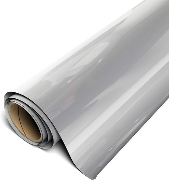 Siser EasyWeed Heat Transfer Vinyl 11.8" x 15ft Roll (Silver) - Compatible with Siser, Cricut, Silhouette and Other Craft/Professional Cutters - CPSIA Certified