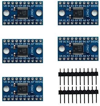 DEVMO 5pcs 3.3V 5V TXS0108E High Speed Full Duplex Shifter 8 Way 8 Channel Logic Level Conversion Module 8-Bit 8 CH Logic Level Bi-Directional Voltage Converter Compatible with Ar-duino Raspberry Pi
