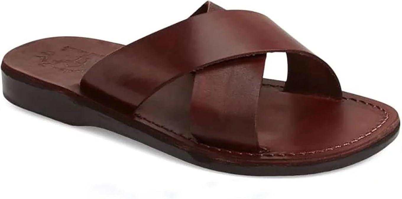 Elan - Leather Slide On Sandal - Men Sandals