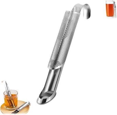 New Upgraded Stainless Steel Tea Diffuser with Hook Handle, Fine Hole Diffuser for Bulk Tea and Coffee 1PC