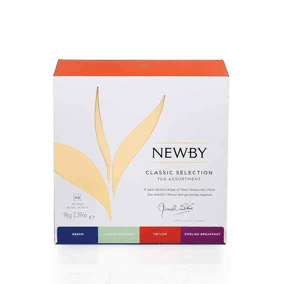 Classic Selection 48 Individually Wrapped Tea Bags Premium Assortment by Newby Teas