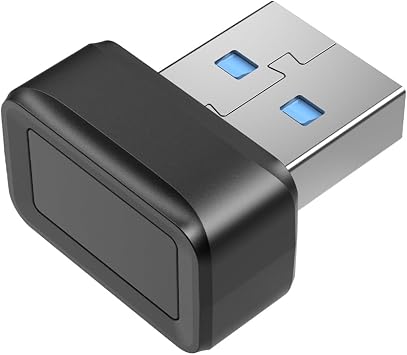 USB Fingerprint Reader, Mini Fingerprint Scanner PC Dongle Windows Hello Fingerprint Reader for Windows10/11 Computer User,360 Degree Touch Speedy Matching Biometric Portable USB Fingerprint