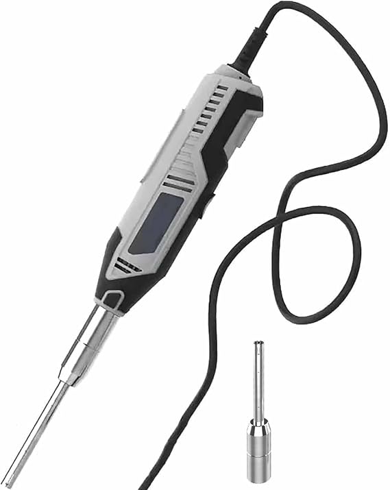 Laboratory Cell Tissue Homogenizer-with 10mm Removable Head, 0.5-250mL Dispersion Liquid, Stepless Speed Regulation And 6-speed Adjustable, Handheld Dispersion Homogenizer, for Food,Grey