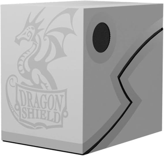 Dragon Shield Card Deck Box Ashen White/Black 150CT Durable and Sturdy TCG, OCG Card Storage Compatible with MGT, Magic The Gathering, Commander Decks, Pokemon, Yugioh