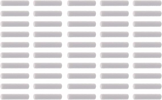 50Pcs Electric Eraser Refill, Replacement Eraser White Cylindrical Rubber for Drawing Sketching Crafting and Design (0.5cm*2.5cm)