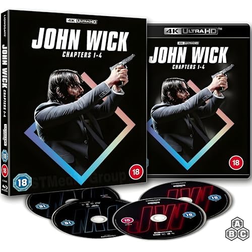 John Wick: Chapters 1-4 (Exclusive Features & Commentaries) [4K Ultra HD] [Region Free]