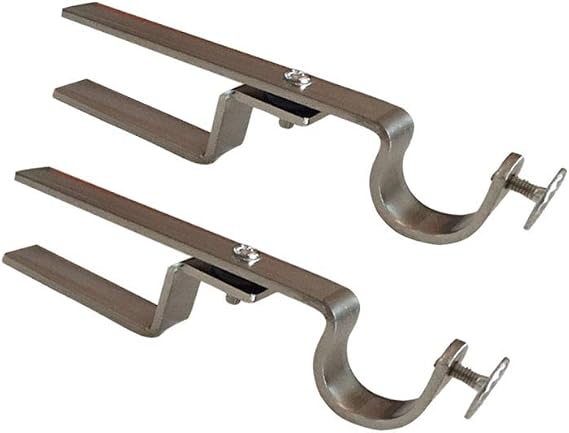 NONO Bracket Mini - Inside Mounted Blinds Curtain Rod Bracket Attachment for Mini Blinds (Satin Nickel)