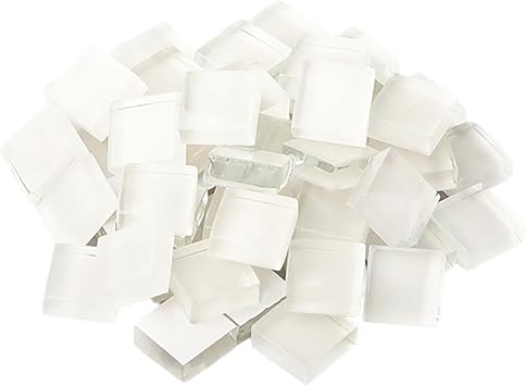 Mosaic Tiles 225 Pieces / 200 g Pack of Crystal Glass Mosaic Mosaic Tile Supplies for Home Decoration, DIY Crafts, Plates, Picture Frames, Flowerpots 1x1 cm Square Tiles White | Crystal Glass, DIY Crafts, Home Decoration, For Plates, Picture Frames, Flowerpots