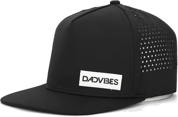 DadBod DadVibes Flat Bill Snapback Hat, Ventilated Ballcap