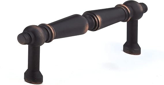 Richelieu Hardware BP1455BORB Brome Collection 3-25/32 in (96 mm) Center-to-Center, Traditional Cabinet Pull, Brushed Oil-Rubbed Bronze