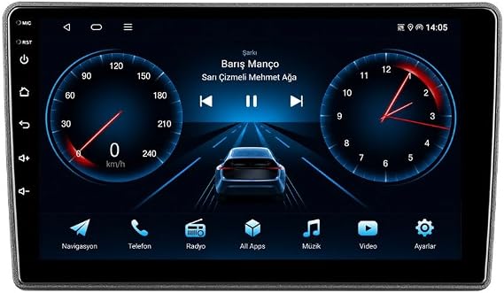 9 İnç Android Multimedya CarPlay Android Auto Navigasyon Kameralı 4GB RAM 32GB - Kia Bongo 2006-2024 ile uyumlu