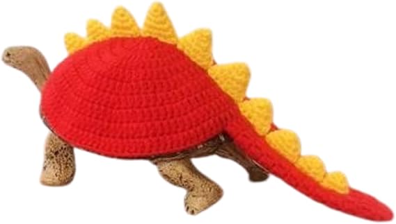 Sweater for Turtle - Handmade Winter Warm Knitted Turtle Sweater with Adjustable Strap Small Animal Sweater Tortoise Apparel for Christmas Halloween Party Cosplay Costume Photo Shoot (4 Inch,Red)
