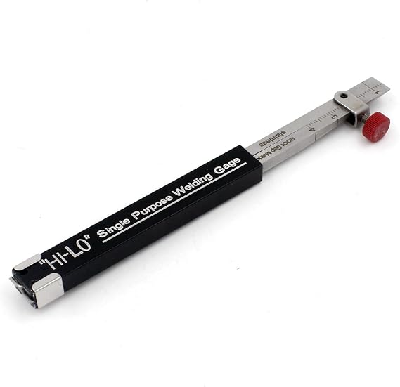 Single Purpose Hi-Lo Welding Gauge Weld Internal Misalignment Measure Gap in Metric Reading Adjustable Screw