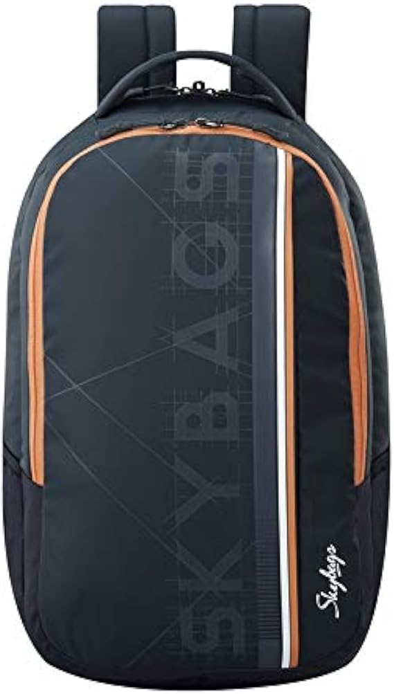 Skybags Campus Navy Blue Typographic Print College Laptop Backpack 30L