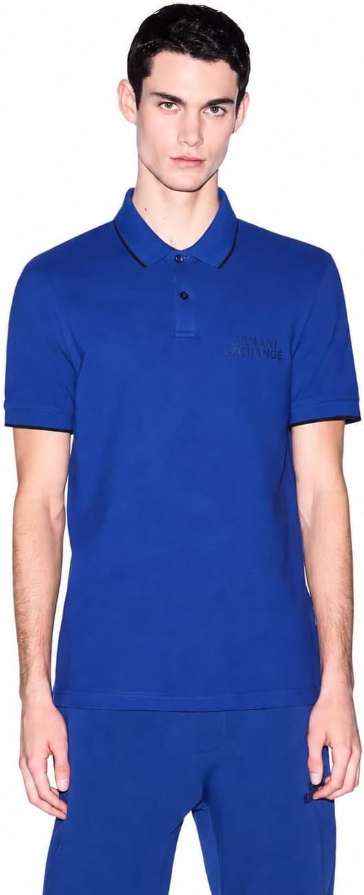 Armani Exchange Men's 3D Elevated Logo Polo