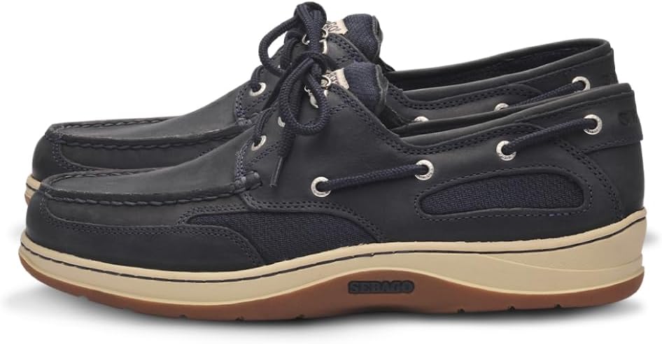 Sebago Clovehitch II FGL Waxed Lace Up Moccasins - 100% Leather, Low-Cut Design with Water-Resistant Finish & Breathable Mesh Lining