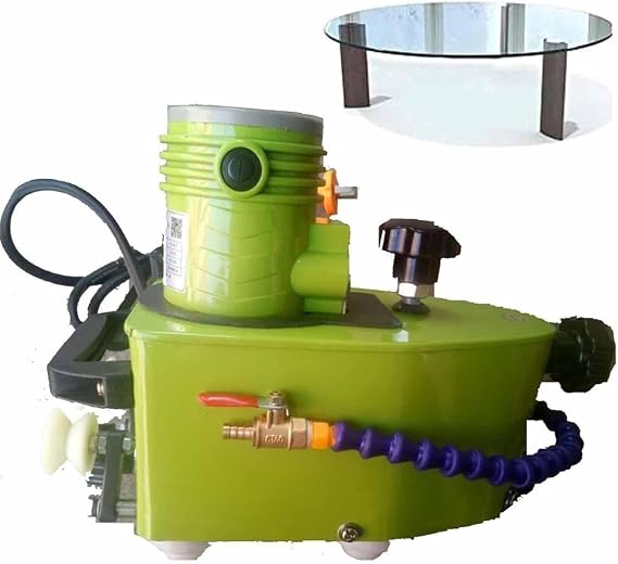 Electric Glass Edging Machine 8000r/min Portable Small Glass Edger Machine, Straight Round Bevelled Glass Edging Grinder Glass Acryl Polishing Machine(Green)