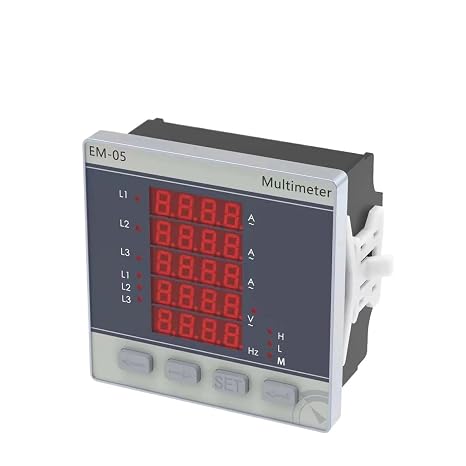 Three-Phase Ammeter Voltmeter hz Meter with Multi-Function Intelligent Digital to Measure Current, Volta,Frequency