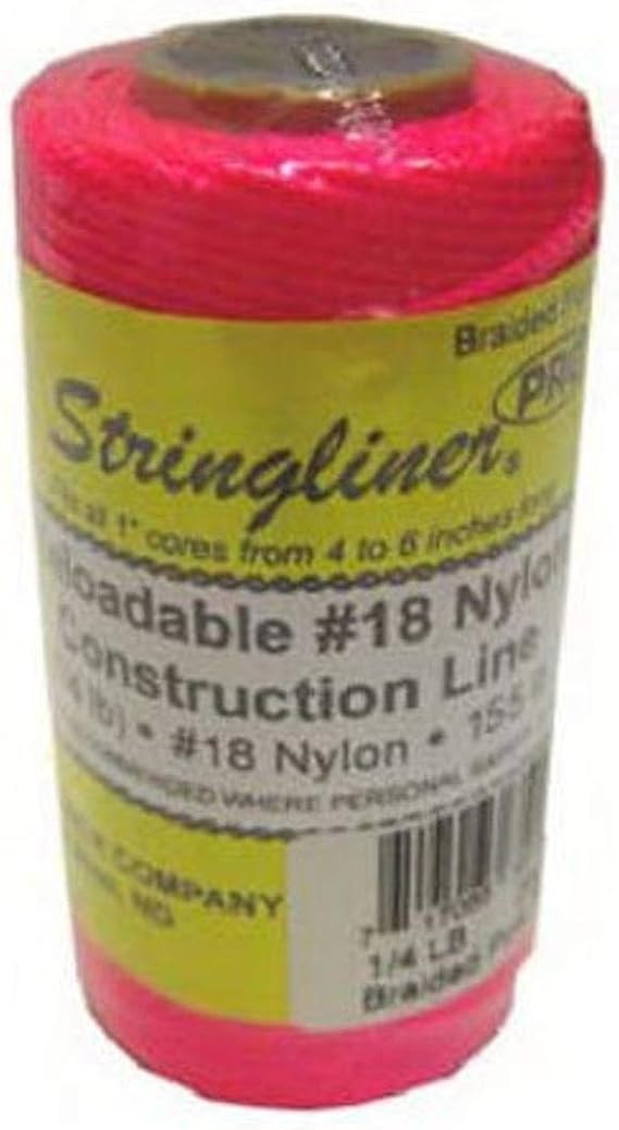 US Tape 35162#18 Construction Replacement Roll Braided FL. Pink 250'