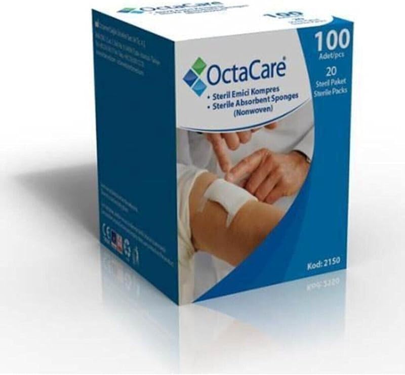Octacare Steril Emici Kompres - Gazlı Bez 7,5x7,5cm (100)