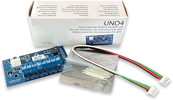 UNO4 Zone Expander for EVL4 or Duo-IP/LTE in Universal Mode. 4 Inputs, 2 Outputs.