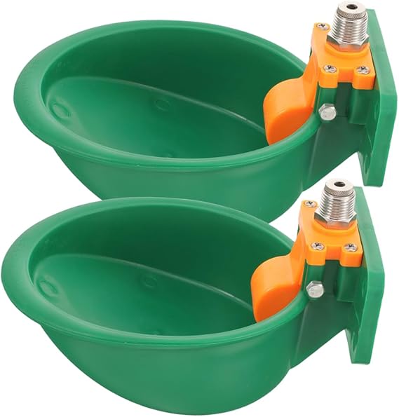Yardwe 2pcs Automatic Goat Water Bowl Plastic for Calves Outdoor Use