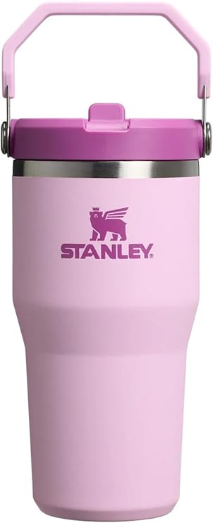 STANLEY IceFlow Flip Straw Tumbler Pipetli Termos Bardak, Kiraz Çiçeği (Cherry Blossom), 0.60 Litre