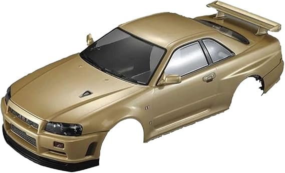 Killerbody 1/10 RC Painted Skyline GTR BNR34 195mm Touring Drift Car Body (Champagne-Gold)