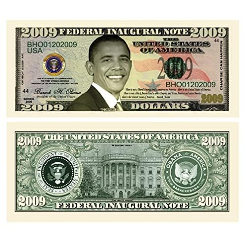 American Art Classics Pack of 25 - Barack Obama 2009 Commemorative Dollar Bill