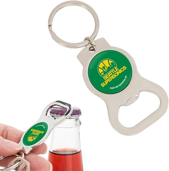 Desert Cactus Seattle Supersonics Silver Bottle Opener (SB VIntage - A)