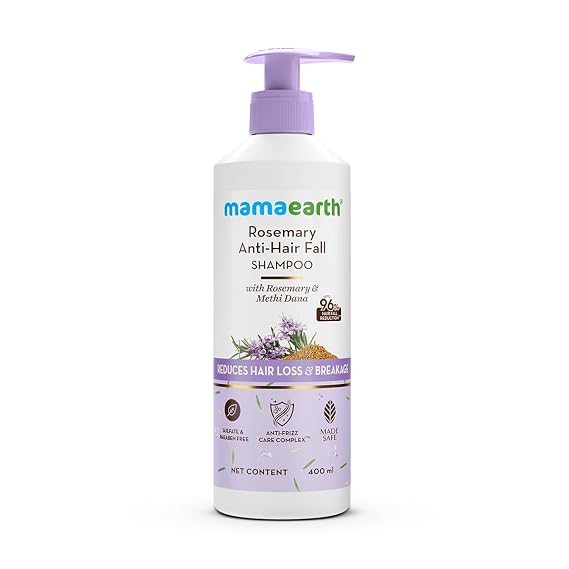 MAMAEARTH Rosemary Shampoo with Rosemary & Methi Dana 13.52 Fl Oz/400ml
