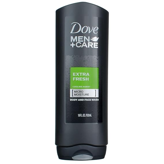 Dove Men +Care Body and Face Wash, Extra Fresh, Clean Comfort, 18 Oz