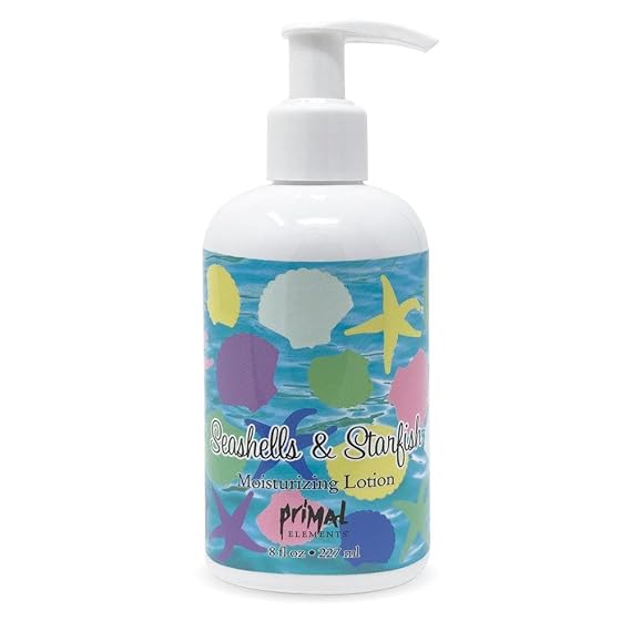 Primal Elements Lotion, Seashells and Starfish, 8 Fluid Ounce