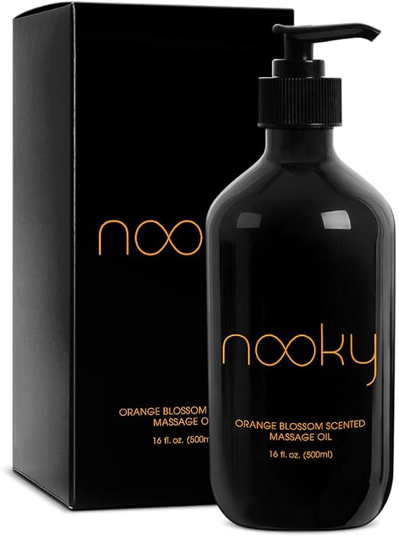 Nooky Orange Blossom Massage & Body Oil with Sweet Almond & Jojoba Oil 16oz