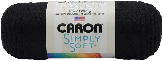 Spinrite Caron Simply Soft Solids Yarn-Black
