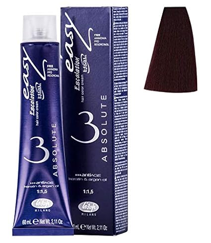 Lisap Easy Absolute 3 Hair Color Cream, 60 ml./2 fl.oz. (55/55 - Deep Dark Red)