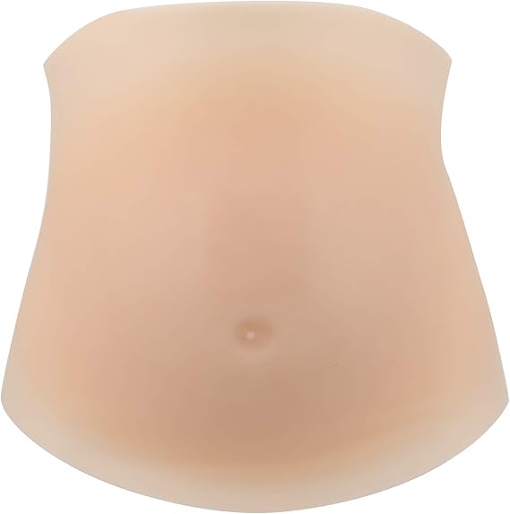 Fake Pregnant Belly, Silicone Artificial Fake Belly, Lightweight Realistic Fat Suit Costume for Christmas Party, Cosplay Party, Photography Prop, Actor Performance Prop(2-3 Months)