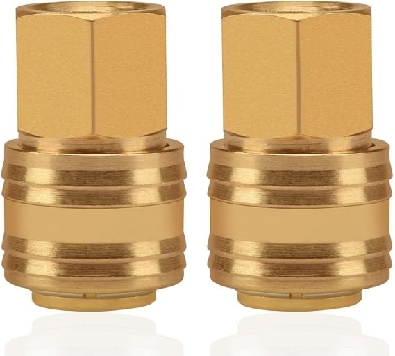 Compressed Air Coupling 3/8 Inch Compressed Air Connection Quick Coupling Compressed Air Couplings / Connections Socket Plug 3/8 Inch Female Brass Fitting