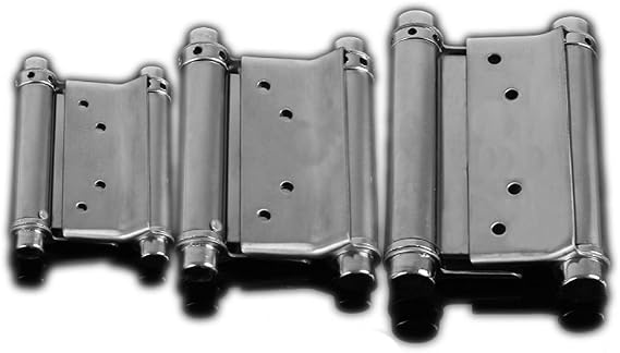 1 Pair 4" Double Action Spring Hinge Door Swing Saloon Cafe Kitchen Gate