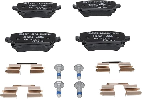 ATE Original Semi-Metallic Rear Disc Brake Pad Set 602880 for Audi, Volkswagen