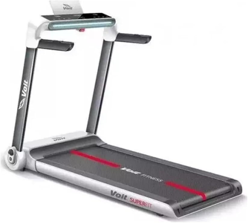 VOIT SUPER FIT 2.0 HP Katlanabilir Koşu Bandı – 46x126 cm Yürüme Alanı, LED Ekran, Bluetooth Hoparlör & APP Kontrollü, Tartan Cushion Zemin, Elden Nabız Ölçer, 90° Dikey Katlanabilir