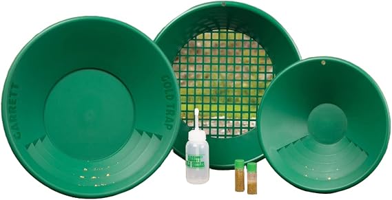 Garrett Complete Gold Pan Kit, 14 Trap Pan, Green