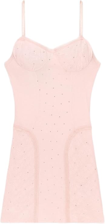 Girly Rib Knit Mini Dress
