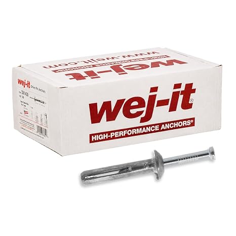Wej-It Nail-It DN1410 Drive Anchor, 1/4" x 1" (Pack of 100)