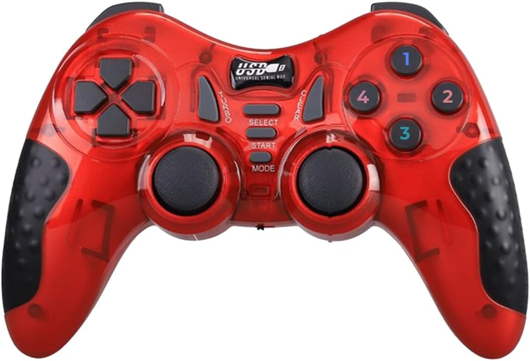 Winex 7in1 PC/PS2/PS2/PS3/PC360/TV/TVBOX/Wireless Gamepad Red Compatible With Android Devices