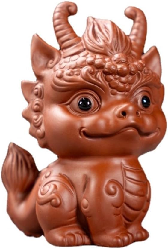 Purple Sand Nourishing Tea Pet Boutique Personality Twelve Zodiac Little Cute Dragon Attracting Wealth Tea Set Decoration (Red)