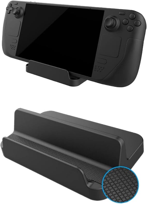 Stand Base Compatible with Valve Steam Deck Console Accessories Handheld Video Game PC Gaming Holder Stand - Black