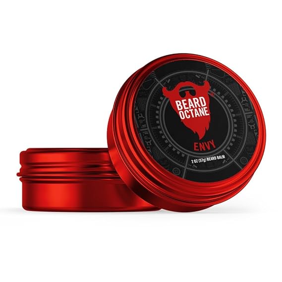 Beard Octane Beard Balm for Men Envy (Cologne: Citrus, Bergamot, Vanilla) Light Hold & Conditioning With Shea 2oz