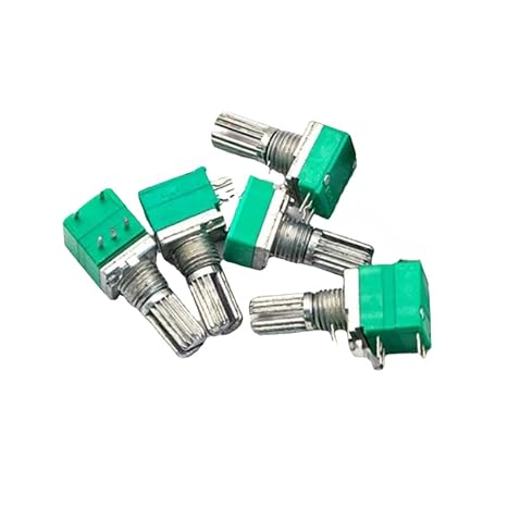 V TELESKY 5PCS RK097NS G Single Double Potentiometer B5K/10K/20K/50K/100K Power Discharge Bit Speaker Audio (RK097G-B100K 6 PIN)