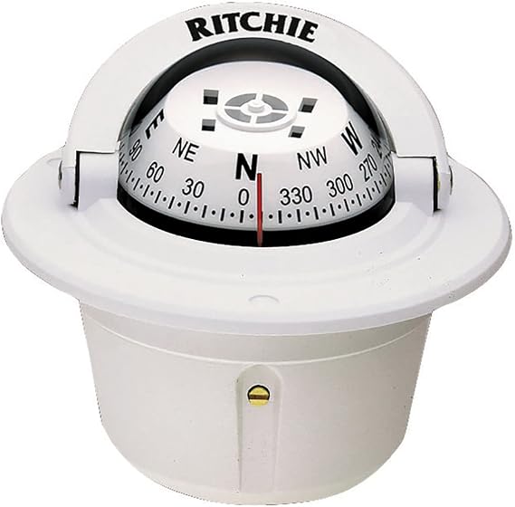 Ritchie Navigation Ritchie Explorer Flush Mount Compass, White (F-50W)